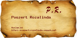 Poszert Rozalinda névjegykártya
